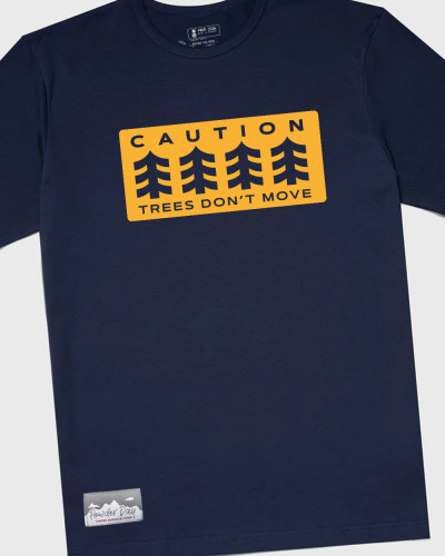 Футболка Trees Don't Move 2025 (темносиняя)