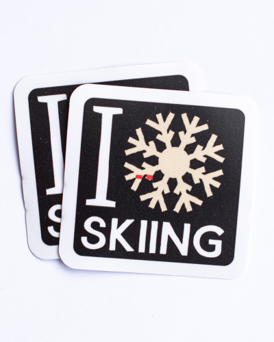 Наклейка Love Skiing 2024